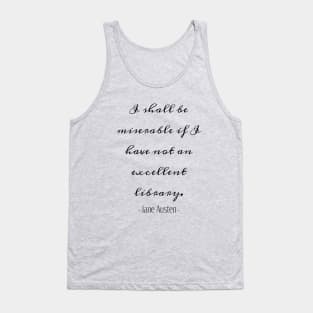 Jane Austen on Libraries Tank Top